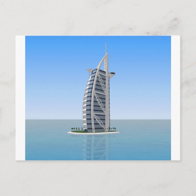 Burj Al Arab Hotel Dubai: 3D Model: Postcard (Front)