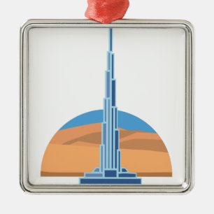 Burj Khalifa Dubai Metal Tree Decoration