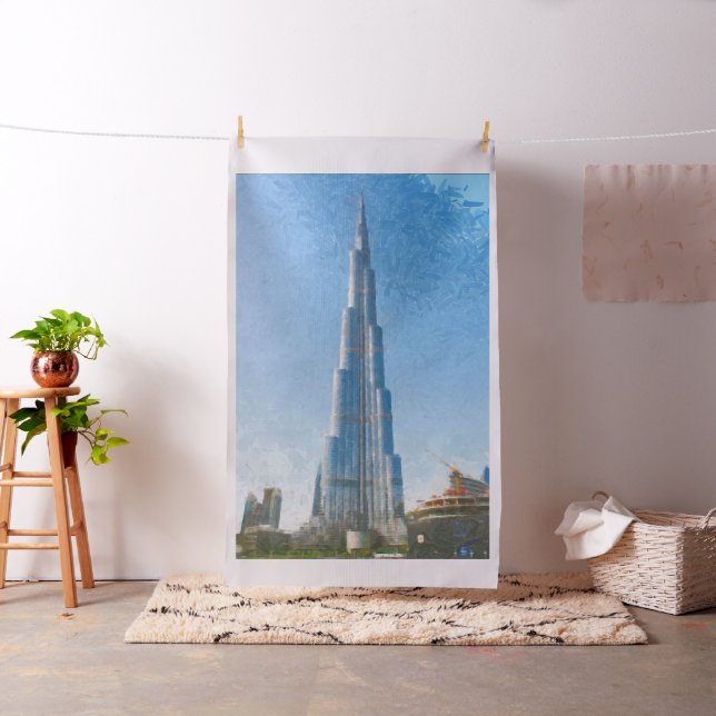 Burj Khalifa, Dubai painting Fabric (In Situ)