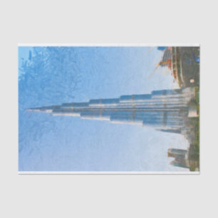 Burj Khalifa, Dubai painting Tissue Paper