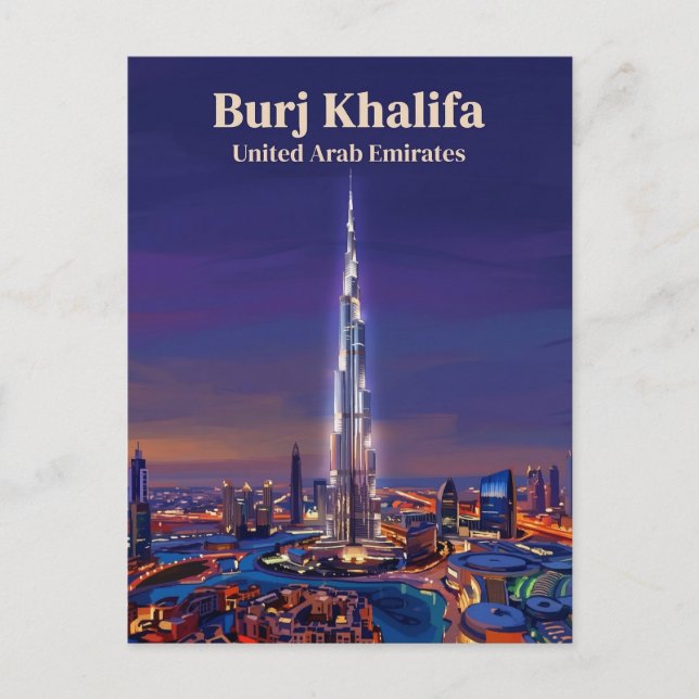 Burj Khalifa United Arab Emirates Postcard (Front)
