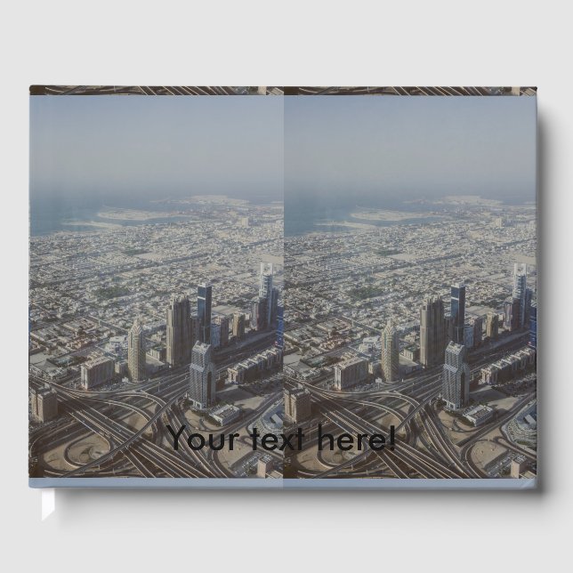 Burj Khalifa view, Dubai Guest Book (Front)