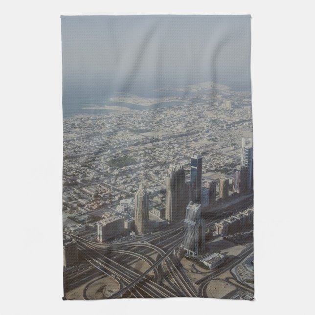 Burj Khalifa view, Dubai Tea Towel (Vertical)