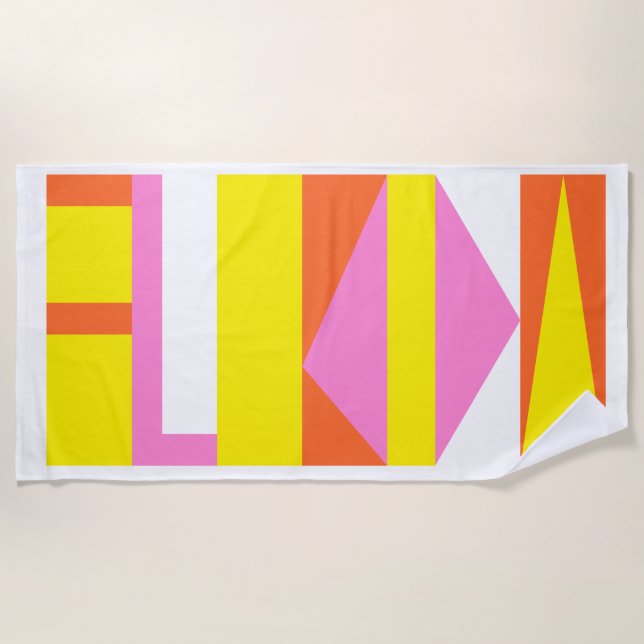 BurkayCouture "Florida" Quality Beach Towel (Front)