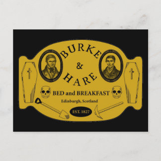Burke and Hare bed and breakfast Postcard