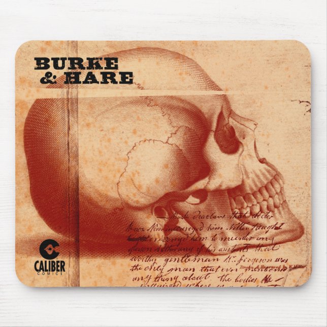 Burke and Hare skull mouse pad (Front)