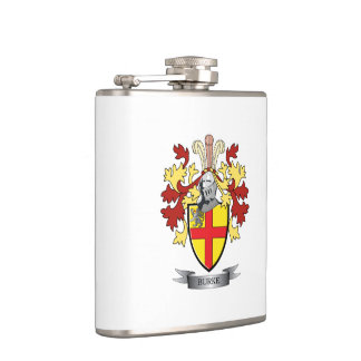 Burke Coat of Arms Hip Flask
