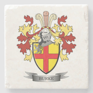 Burke Coat of Arms Stone Coaster