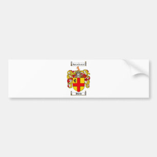 BURKE FAMILY CREST - BURKE COAT OF ARMS BUMPER STICKER