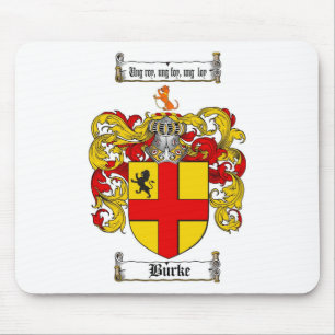 BURKE FAMILY CREST - BURKE COAT OF ARMS MOUSE PAD
