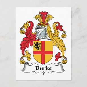 Burke Family Crest Postcard