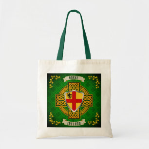 Burke Irish Shield & Celtic Cross Personalised Tote Bag
