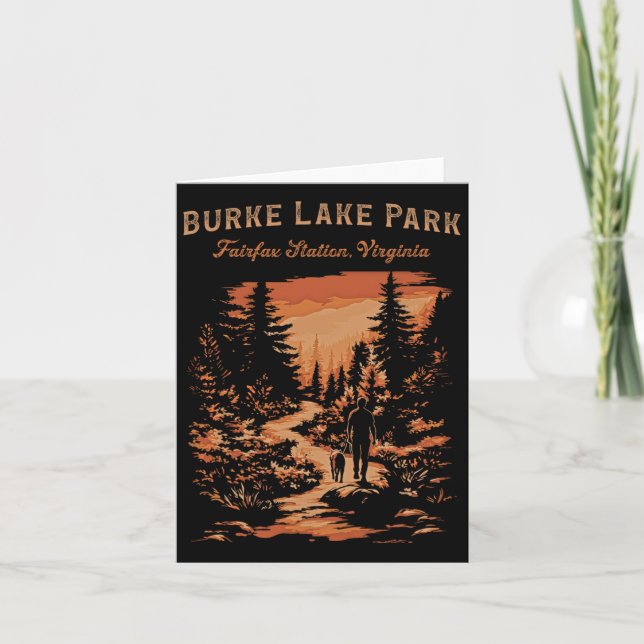 Burke Lake Park Fairfax Station Virginia Hiking Tr Card (Front)