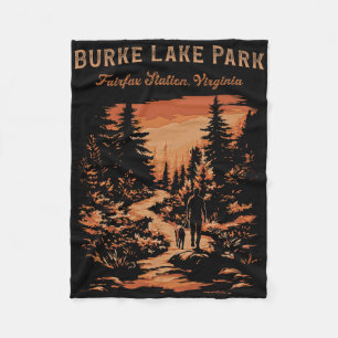 Burke Lake Park Fairfax Station Virginia Hiking Tr Fleece Blanket