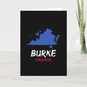 Burke Virginia Va Paint Splatter Vacation Souvenir Card