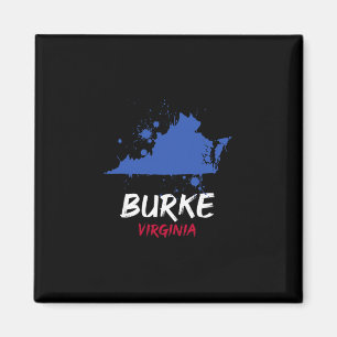 Burke Virginia Va Paint Splatter Vacation Souvenir Magnet