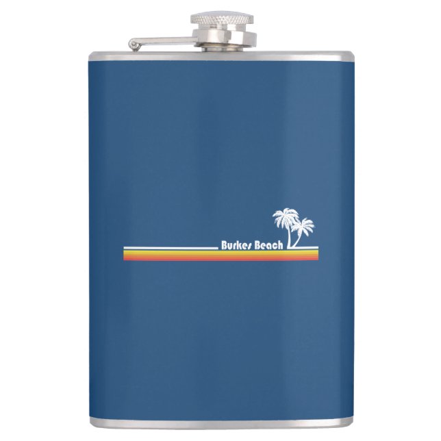 Burkes Beach South Carolina Hip Flask (Front)