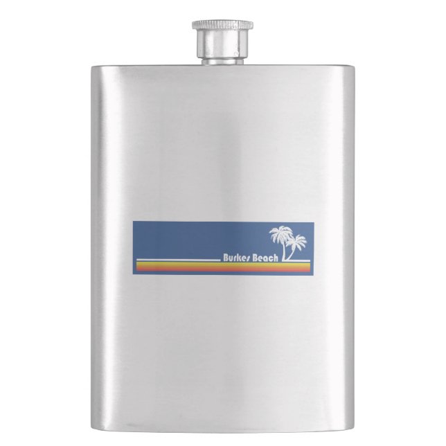 Burkes Beach South Carolina Hip Flask (Front)