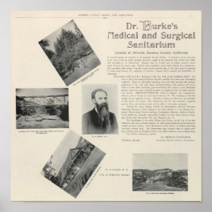 Burke's Sanitorium, California Poster