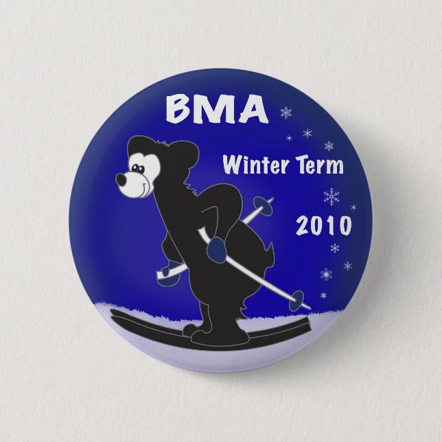 burkie button4.5 6 cm round badge (Front)