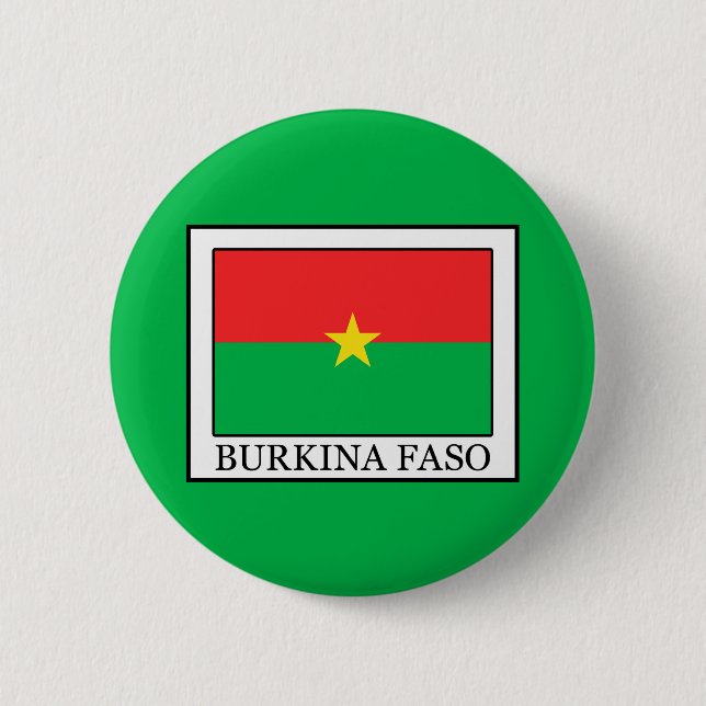 Burkina Faso 6 Cm Round Badge (Front)