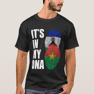 Burkina Faso And Basotho Mix DNA Heritage Flag T-Shirt