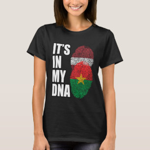Burkina Faso And Latvian Mix DNA Heritage Flag T-Shirt
