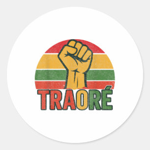 Burkina Faso - Bravo Captain Ibrahim Traoré _ Thom Classic Round Sticker