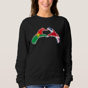 Burkina Faso British Flag  Burkinabe British UK He Sweatshirt