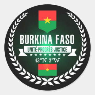 Burkina Faso Classic Round Sticker