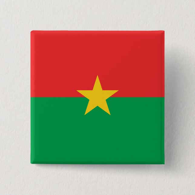 Burkina Faso Flag 15 Cm Square Badge (Front)