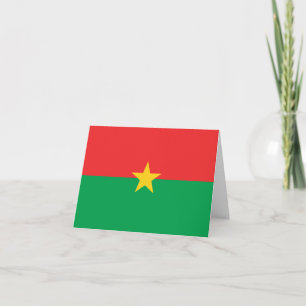 Burkina Faso Flag Card