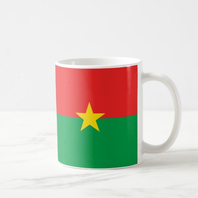 Burkina Faso Flag Ceramic Mug (Right)