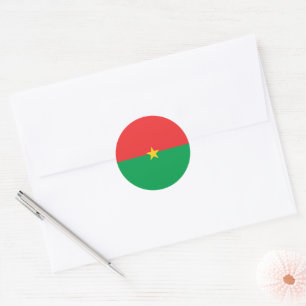 Burkina Faso flag Classic Round Sticker