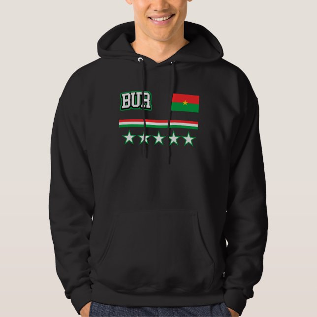 Burkina Faso Flag Hoodie (Front)