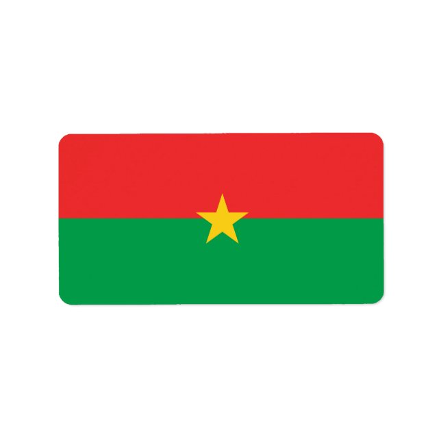 Burkina Faso flag Label (Front)