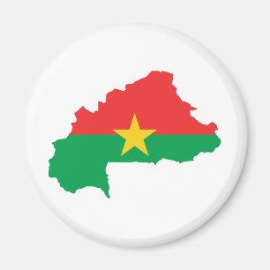 Burkina Faso Flag map BF Magnet