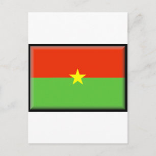 Burkina Faso Flag Postcard