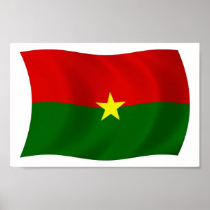 Burkina Faso Flag Poster Print