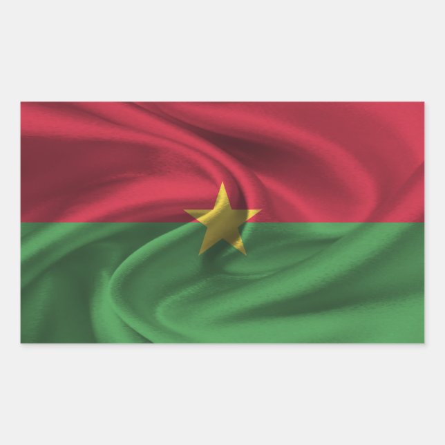 Burkina Faso Flag Rectangular Sticker (Front)