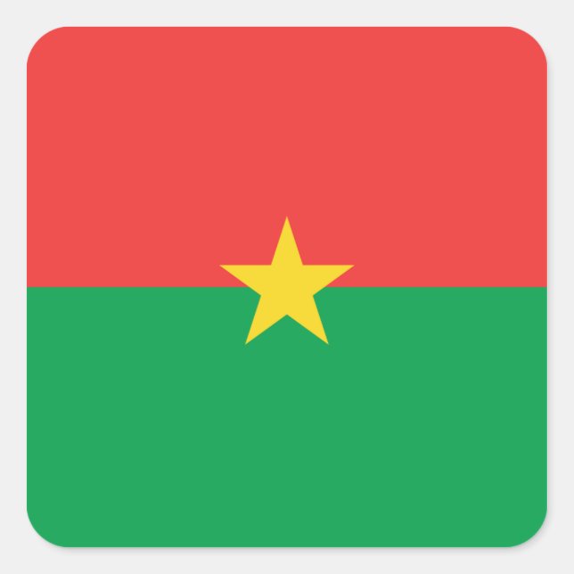 Burkina Faso Flag Sticker (Front)