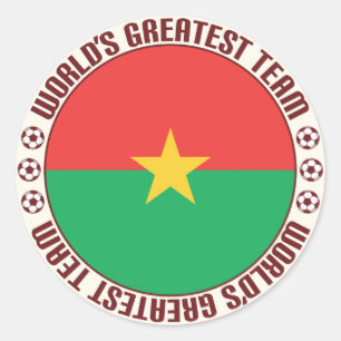 Burkina Faso Greatest Team Classic Round Sticker