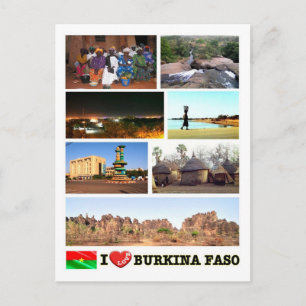Burkina Faso - I Love - Postcard