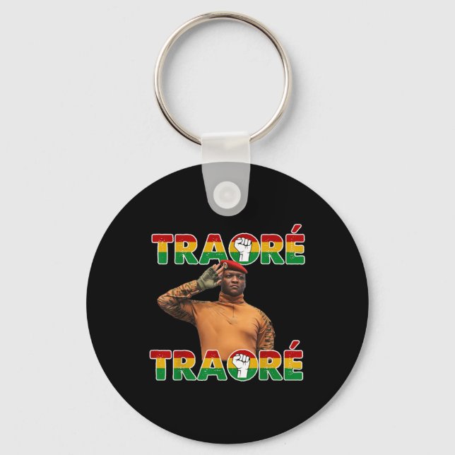 Burkina Faso - Ibrahim Traoré _ Thomas Sankara  Key Ring (Front)