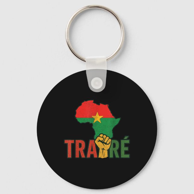 Burkina Faso-ibrahim Traoré _ Thomas Sankara  Key Ring (Front)