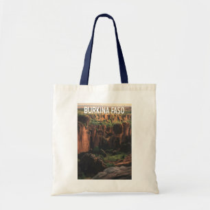 Burkina Faso Illustration Travel Art Vintage Tote Bag