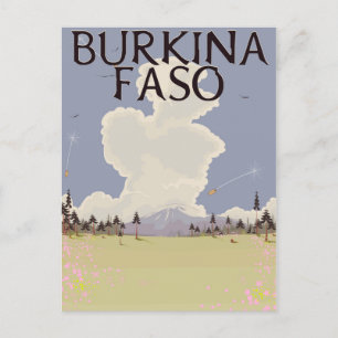Burkina Faso landscape travel poster print Postcard