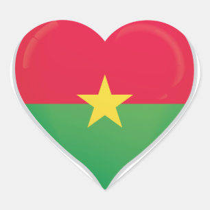 Burkina Faso love flag pride heart sticker