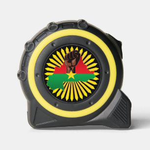 Burkina Faso Map, Flag and Revolution Fist 1