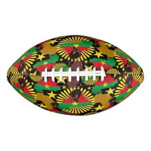 Burkina Faso Map, Flag and Revolution Fist Football